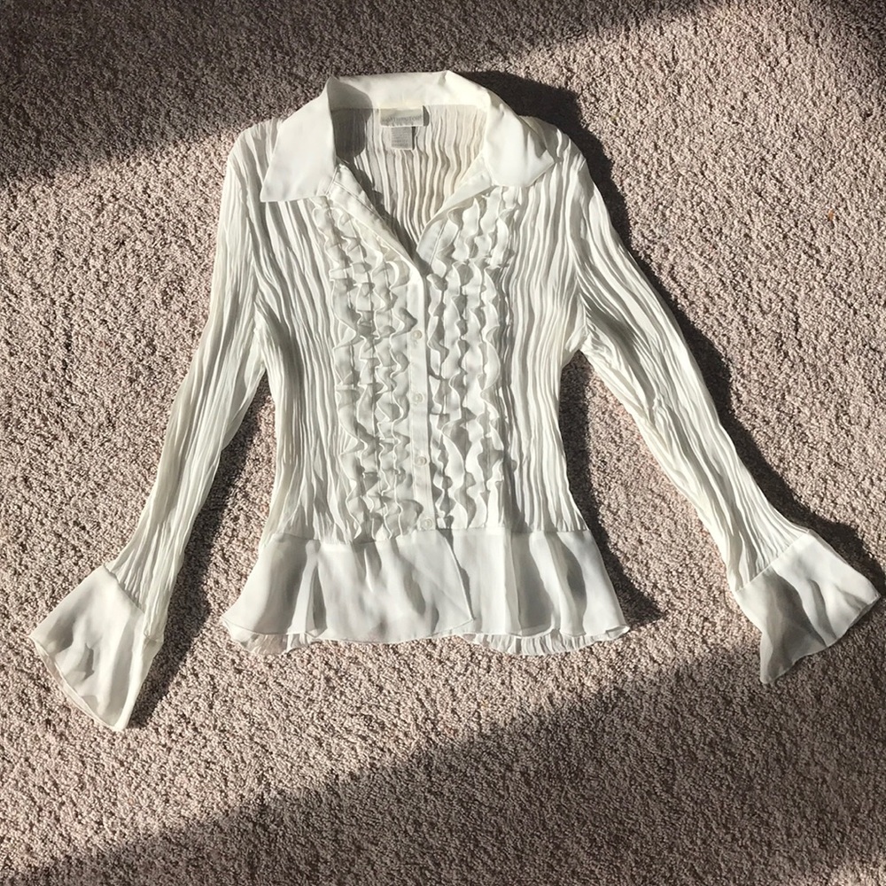 white sheer blouse
